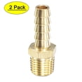 thumbnail image 1 of Conector de manguera de latón con rosca Uxcell, 2 unidades, 5/16"x1/4 NPT, 1 of 7