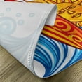 thumbnail image 5 of Ambesonne Ride the Wave Place Mats Set of 4, Ocean Wave Sun, Standard Size, Vermilion Yellow Blue, 5 of 6