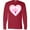 Red, variant on Inktastic Gigi Pink Valentine Hearts Long Sleeve T-Shirt