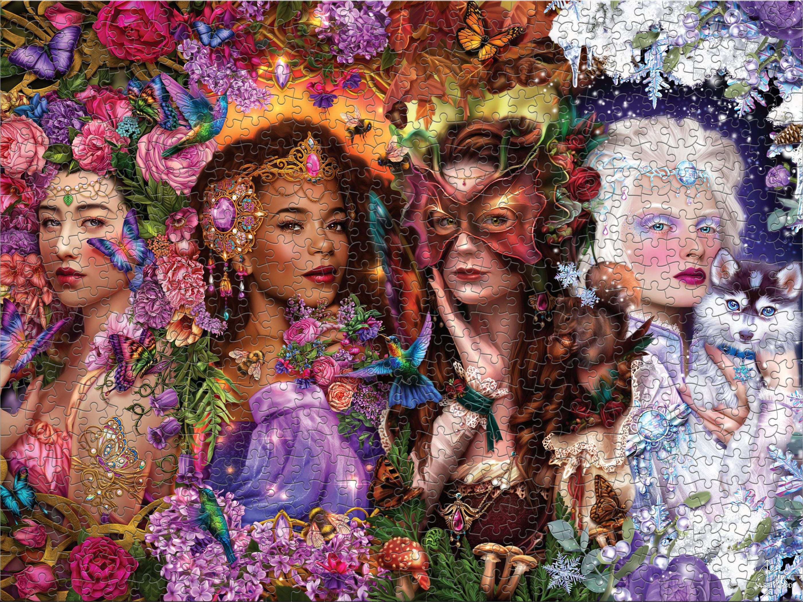 Ceaco Fairy Queens Glitter (Brigid Ashwood) 750 Piece Interlocking Jigsaw Puzzle