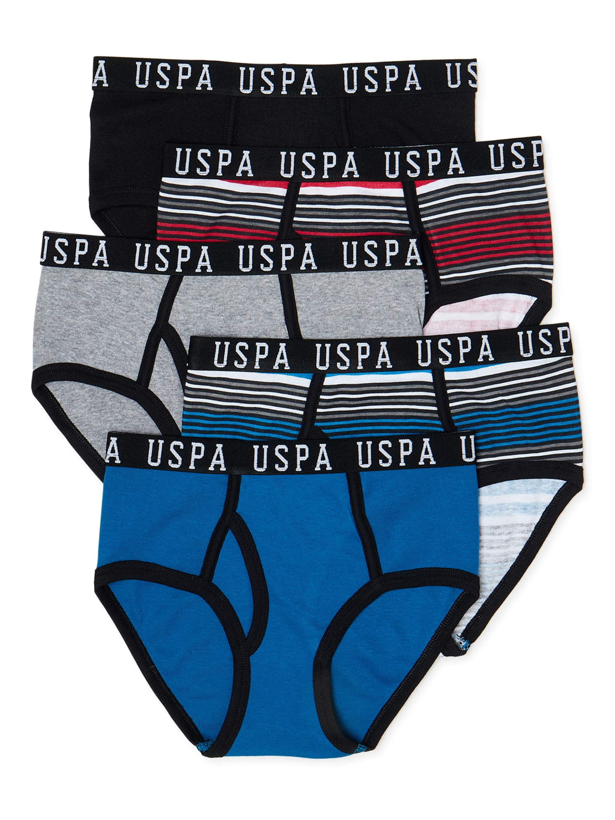 U.S. Polo Assn. U.S. Polo Assn. Boys Underwear 5 Pack Cotton Briefs