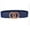 Blue w Rainbow Buckle, variant on Beltox Women’s Elastic Waist Belt w Double Silver Ring White 37-47"