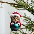 thumbnail image 2 of Adornos para árbol de Navidad, adornos colgantes para árbol de Navidad, dinosaurio, lindo gato navideño, colgante decorativo para árbol de Navidad, casa de campo, decoración para exteriores e interior, 2 of 6