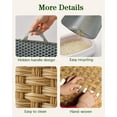 thumbnail image 4 of Cat Litter Box Enclosure Furniture, Handwoven Rattan Hidden Litter Box with Mat, Large Space Cat House with 2 S-Shaped Hooks 30.3 x 18.3 x 24.4 Inches, Indoor for Living Room Apartment Natural., 4 of 7