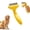yellow, variant on Dematting Comb for Dogs and Cats, Dual-Sided Undercoat Rake Pet Brush for Long Hair, Professional Shedding Tool to Remove Tangles Knots and Loose Fur