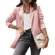 thumbnail image 2 of Chaqueta de traje de color sólido slim fit manga larga casual mujer chaqueta de oficina para otoño primavera, 2 of 4