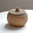 thumbnail image 3 of Round Rattan Box with Lid - Handwoven Storage Box for Home Decor, 3 of 3