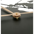 thumbnail image 6 of 36" Modern Silent Wall Clock, Nearly Silent Operation with Vintage Gold Numbers, Battery Operated for Convenient Placement in Living Room, Dining Room and Bedroom Decor, Stylish World Map Clock,Black, 6 of 7
