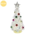 thumbnail image 2 of Dserhfy Metallic Tinsel Christmas Tree Light-up Foil Fringe Christmas Tree with Ball Ornaments for Holiday Home Office Tabletop Decoration, 2 of 8