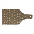 thumbnail image 1 of Mandala Cutting Board, Flowers and Leaves Exotic Wonderland Flourish, Decorative Tempered Glass Cutting and Serving Board, Wine Bottle Shape, Pale Orange Dark Coral, by Ambesonne, 1 of 1