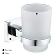 thumbnail image 4 of HOTBEST Cup Holder Bathroom Holders Toothbrush Tumbler Holder Wall Mounted Glass Chrome Cup Holder for Bathroom Kitchen, 4 of 9