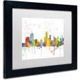 thumbnail image 2 of Trademark Fine Art "Newark New Jersey Skyline Mclr-1" Canvas Art by Marlene Watson, White Matte, Black Frame, 2 of 4
