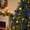 💖 Blue_Hot#298, variant on Christmas Glitter Double Ear Bow Ornaments Hanging Decorations for Tree Wreath and Garland