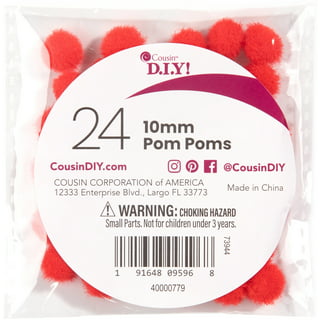 CousinDIY Pom-Poms .5 100/Pkg-Red