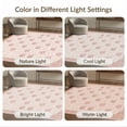 thumbnail image 7 of ODIKA 3'x5' Washable Accent Rug Vintage Pink Trellis Alfombra Para Cuarto Boho Scattered for Bedside, Nursery Room, Pet Friendly & Non-Shedding, 7 of 7