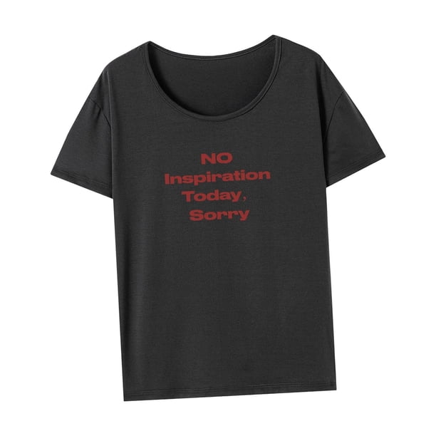 Camiseta para mujer jinwen moda clásica casual deportiva cómoda tripulación S