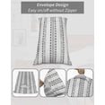 thumbnail image 6 of White Boho Geometric California King Pillow Case - Microfiber Bed Throw Pillow Covers, Abstract Art Dots Striped Decorative Lumbar Pillow Cover with Envelope Closure for Sofa/Travel 20"x40", 6 of 6