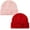 Pink & Red -2pcs, variant on Baby Beanie Bow Hats Infant Toddler Winter Soft Knit Hat,Kids Warm Beanie for Boys Girls Children Caps