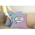 thumbnail image 2 of Ambesonne Saying Throw Pillow Cover 2 Pack, Cartoon Motivation Art, 18", Blue Pink, 2 of 5