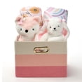 thumbnail image 3 of Lambs & Ivy Pink/White 5-Piece Luxury Infant / Newborn / Baby Gift Basket, 3 of 8
