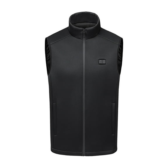IROINNID Men's Turtleneck Sleeveless Solid Color Loose Nine-zone Heating Smart USB Charging Heating Vest