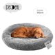 thumbnail image 1 of Decdeal Cama redonda para mascotas decdeal GY-01, diseño suave y cómodo, color gris claro, diámetro 100 cm, altura 26 cm, ideal para mascotas de hasta 30 kg., 1 of 7