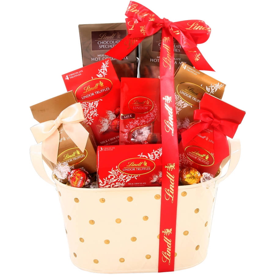 Alder Creek Lindt Chocolate Wishes Gift Basket, 9 pc