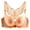 Khaki, variant on Bras for Women Clearance Solid Bra Wire Free Underwear Front Closure Butterfly Backless Bra