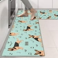 thumbnail image 2 of Kitchen Rugs Sets Of 2,German Shepherd Dog and Music Anti Fatigue Kitchen Mat Rugs Non Slip Washable,Decorative Kitchen Floor Mats for Kitchen,Sink,Laundry,17"X47", 2 of 5