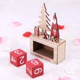 thumbnail image 2 of Elk Decorated Desktop Wooden Block Perpetual Calendar Desk Accessory Chic Number for Home Office Christmas Gift Decoration (Pattern A), 2 of 9