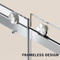 thumbnail image 4 of Frameless Shower Door, Double Sliding Shower Door with Thick Tempered Glass, Waterproof Shower Door with Seal Strip Parts and Pull Handle, Easy Sliding Shower Door with Stainless Steel Hardware, 4 of 8