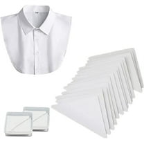 NOGIS 50Pcs Thickened Collar Anti-Warping Edge Shaper, No Curl Collar Polo Shirt Collar Stays, Polo Shirt Collar Stays for Men
