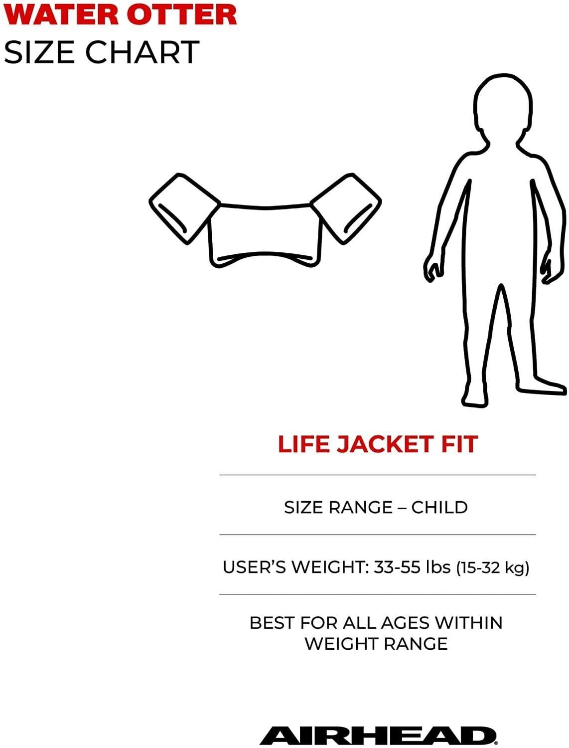 Airhead 10000-02-305 Water Otter Elite Child Life Vest - Freedom