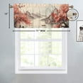 thumbnail image 4 of Cherry Blossom Kitchen Valance Curtains Rustic Flowers Full Moon in Wonderland Window Valance for Living Room Bedroom, Kitchen Valance Rod Pocket Window Decor Curtain 54 by 18 in, 1 Panel, 4 of 6