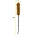 thumbnail image 4 of Bristle Cleaning Brush with Fan-Shaped End, 9.25" - Twisted Stainless Steel Wire Handle - Ideal for 1" - 1.2" Diameter Tubes, Bottles, Flasks, Cylinders, Jars, Vases, Cups - Eisco Labs, 4 of 4