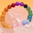 thumbnail image 4 of Pulsera natural de 7,5 pulgadas elástica de 8 mm (0,31 pulgadas) redonda - Cuentas de cuarzo curativo - Pulseras para mujeres, hombres y niñas, regalos (Unisex), 4 of 5
