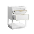 thumbnail image 4 of Avanity Allie-V24-G Allie 24" Single Free Standing Wood Vanity Cabinet Only - White, 4 of 5