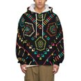 thumbnail image 1 of Men Hoodie Personality 3d Abstract Print Pullover Hooded Sweatshirt Unisex, 1 of 5