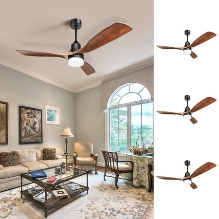 

Yipa 52 Cooling 3 Blades Ceiling Fan Wood Home Light Energy-saving Modern 6 Speed Living Room Fans