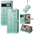 thumbnail image 2 of Funda Cartera FOXDOCK para Google Pixel 7A , Flip PU con Relieve de Gatos y Perros, Tarjetero y Soporte, 2 of 6