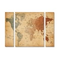 thumbnail image 2 of Trademark Fine Art "Time Zones World Map" Canvas Art by Michael Tompsett Three Panel Set, 2 of 4