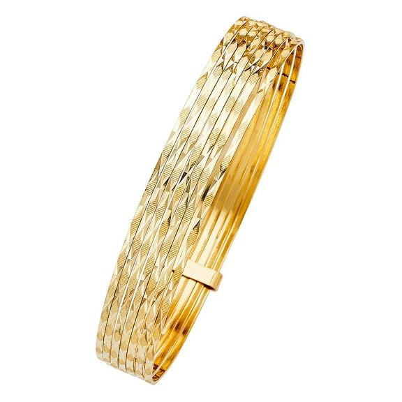 14K 7 Days Bangle - 7"