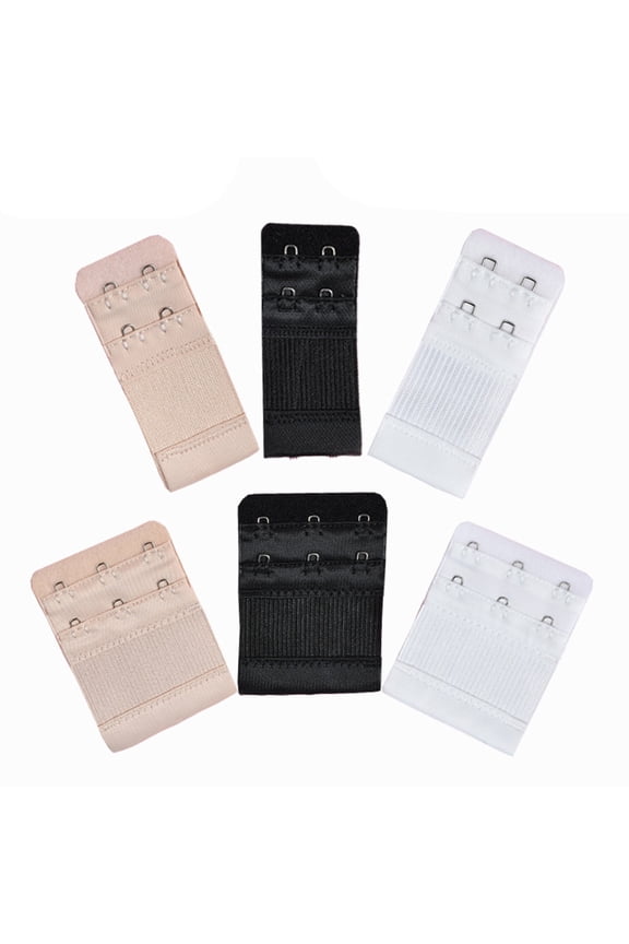 Outtop 6pcs Women Soft Comfortable Bra 2 & 3 Hooks Extender Strap Adjustable Extension