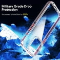 thumbnail image 4 of for iPhone 14 Pro Max Case Crystal, Hybrid Rubber+Hard PC Transparent [Not Yellowing] [Military-Grade Drop Protection] Clear Vacuum Slim Shockproof Bumper Phone Cases for iPhone 14 Pro Max, Black, 4 of 6