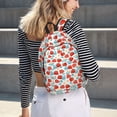 thumbnail image 2 of Geaub strawberries durable canvas backpack: stylish, lightweight, and spacious with adjustable straps, 2 of 7