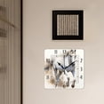 thumbnail image 3 of 12 Inch Wall Clock Battery Operated Square Clock Decorative for Office, Kitchen, Outdoor, Living Room，Farmhouse Animal White Horse Peace Beautiful Design, 3 of 4