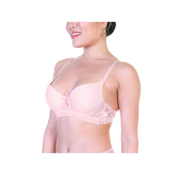 Angelina Wired, Padded Lace Bras with Adjustable Straps (6-Pack)