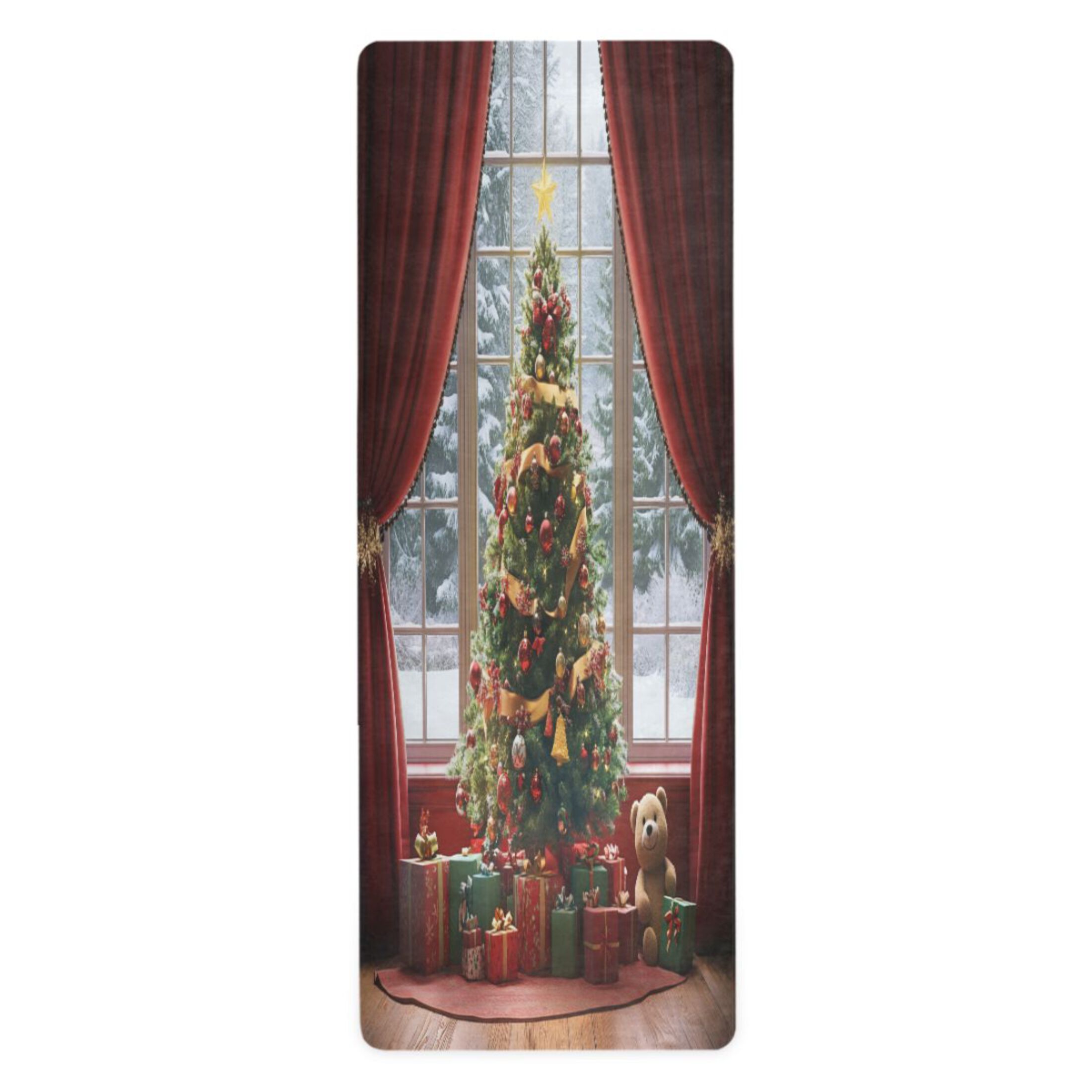 BZSMCE Yoga Mat Women Christmas Tree with Gifts Fitness Mat