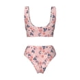 thumbnail image 6 of Rocae Tropical Plants for Bikini Set for Women Two Piece Sexy High Swimsuits Split Crossover Bikini Small, 6 of 9