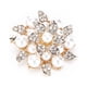 thumbnail image 5 of Broche de diamantesBroche Diamante Flor Perla Broche vintage Broche de cristal Rendimiento confiable Jadeshay A, 5 of 8